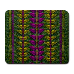 Butterfly Liana Jungle And Full Of Leaves Everywhere Large Mousepads by pepitasart