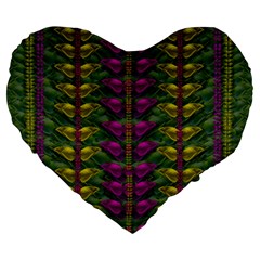 Butterfly Liana Jungle And Full Of Leaves Everywhere Large 19  Premium Heart Shape Cushions by pepitasart