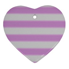 Bold Stripes Soft Pink Pattern Ornament (Heart)