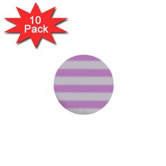 Bold Stripes Soft Pink Pattern 1  Mini Buttons (10 pack) 