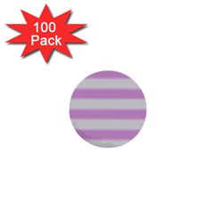 Bold Stripes Soft Pink Pattern 1  Mini Buttons (100 pack) 