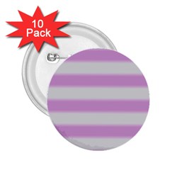 Bold Stripes Soft Pink Pattern 2.25  Buttons (10 pack) 