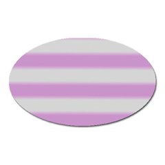 Bold Stripes Soft Pink Pattern Oval Magnet