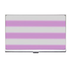 Bold Stripes Soft Pink Pattern Business Card Holder