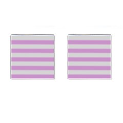 Bold Stripes Soft Pink Pattern Cufflinks (Square)