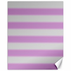 Bold Stripes Soft Pink Pattern Canvas 11  x 14 