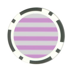 Bold Stripes Soft Pink Pattern Poker Chip Card Guard