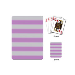 Bold Stripes Soft Pink Pattern Playing Cards (Mini)