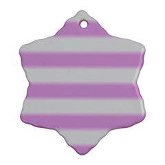 Bold Stripes Soft Pink Pattern Ornament (Snowflake)