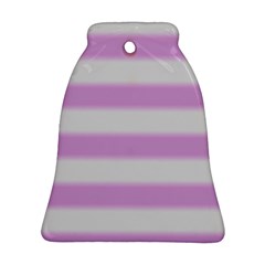 Bold Stripes Soft Pink Pattern Ornament (Bell)