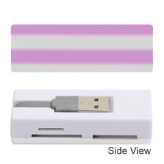 Bold Stripes Soft Pink Pattern Memory Card Reader (Stick)