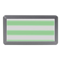 Bold Stripes Soft Green Memory Card Reader (mini) by BrightVibesDesign