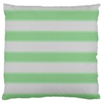 Bold Stripes Soft Green Large Cushion Case (One Side) Front