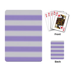 Bold Stripes Soft Purple Pattern Playing Cards Single Design by BrightVibesDesign