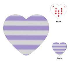 Bold Stripes Soft Purple Pattern Playing Cards (heart) by BrightVibesDesign