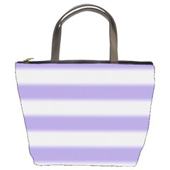 Bold Stripes Soft Purple Pattern Bucket Bag by BrightVibesDesign