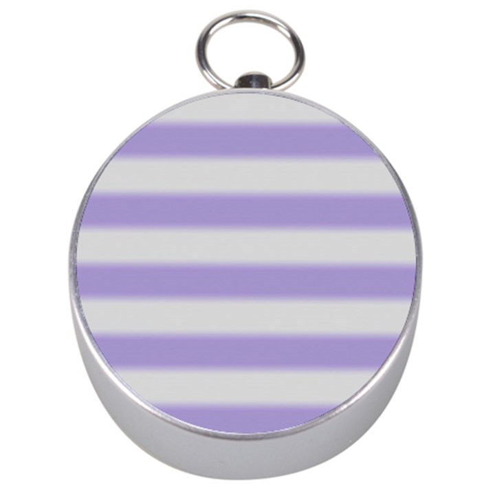 Bold Stripes Soft Purple Pattern Silver Compasses