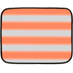Bold Stripes Orange Pattern Fleece Blanket (mini)