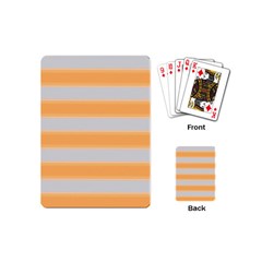 Bold Stripes Yellow Pattern Playing Cards (mini) by BrightVibesDesign