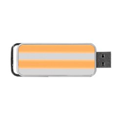 Bold Stripes Yellow Pattern Portable Usb Flash (two Sides) by BrightVibesDesign