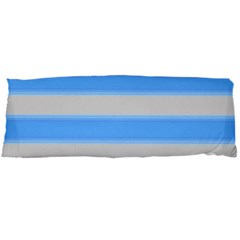 Bold Stripes Bright Blue Pattern Body Pillow Case Dakimakura (two Sides) by BrightVibesDesign