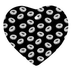 Donuts Pattern Ornament (heart) by Valentinaart