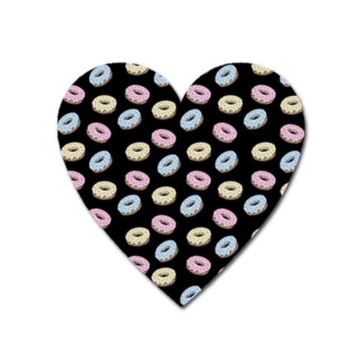 Donuts pattern Heart Magnet