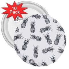 Pineapple Pattern 3  Buttons (10 Pack) 