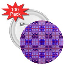 Mod Purple Pink Orange Squares Pattern 2 25  Buttons (100 Pack) 