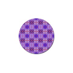 Mod Purple Pink Orange Squares Pattern Golf Ball Marker (10 Pack)