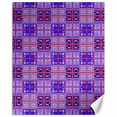 Mod Purple Pink Orange Squares Pattern Canvas 16  X 20 