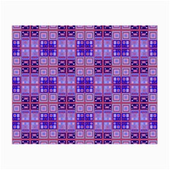 Mod Purple Pink Orange Squares Pattern Small Glasses Cloth (2-side) by BrightVibesDesign