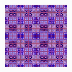 Mod Purple Pink Orange Squares Pattern Medium Glasses Cloth (2-side)