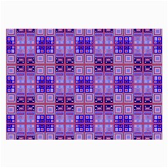 Mod Purple Pink Orange Squares Pattern Large Glasses Cloth