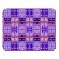 Mod Purple Pink Orange Squares Pattern Double Sided Flano Blanket (large) 