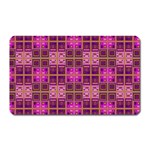 Mod Pink Purple Yellow Square Pattern Magnet (Rectangular) Front