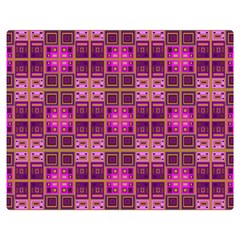 Mod Pink Purple Yellow Square Pattern Double Sided Flano Blanket (medium) 