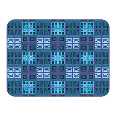 Mod Purple Green Turquoise Square Pattern Double Sided Flano Blanket (mini) 