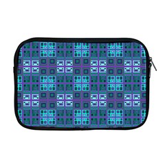 Mod Purple Green Turquoise Square Pattern Apple Macbook Pro 17  Zipper Case