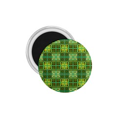 Mod Yellow Green Squares Pattern 1 75  Magnets