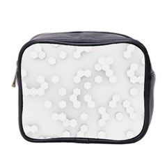 White Abstract Wall Paper Design Frame Mini Toiletries Bag (two Sides)