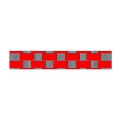 Black And White Red Patterns Flano Scarf (mini) by Simbadda