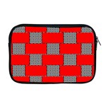 Black And White Red Patterns Apple MacBook Pro 17  Zipper Case Front