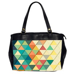 Background Geometric Triangle Oversize Office Handbag (2 Sides)