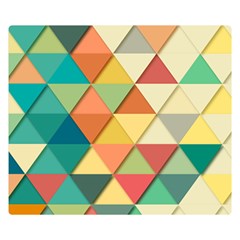 Background Geometric Triangle Double Sided Flano Blanket (small)  by Simbadda