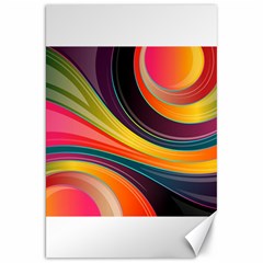 Abstract Colorful Background Wavy Canvas 20  X 30  by Simbadda