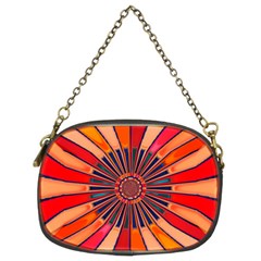 Color Background Structure Lines Chain Purse (two Sides)