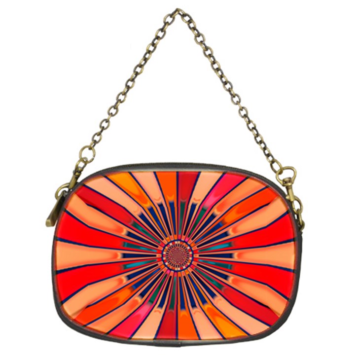 Color Background Structure Lines Chain Purse (Two Sides)