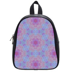 Pattern Pink Hexagon Flower Design School Bag (small) by Simbadda