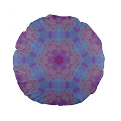 Pattern Pink Hexagon Flower Design Standard 15  Premium Round Cushions by Simbadda